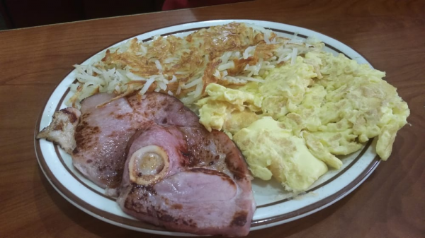 Order Ham and 2 Eggs Combo food online from Dinahs Family Restaurant store, Los Angeles on bringmethat.com
