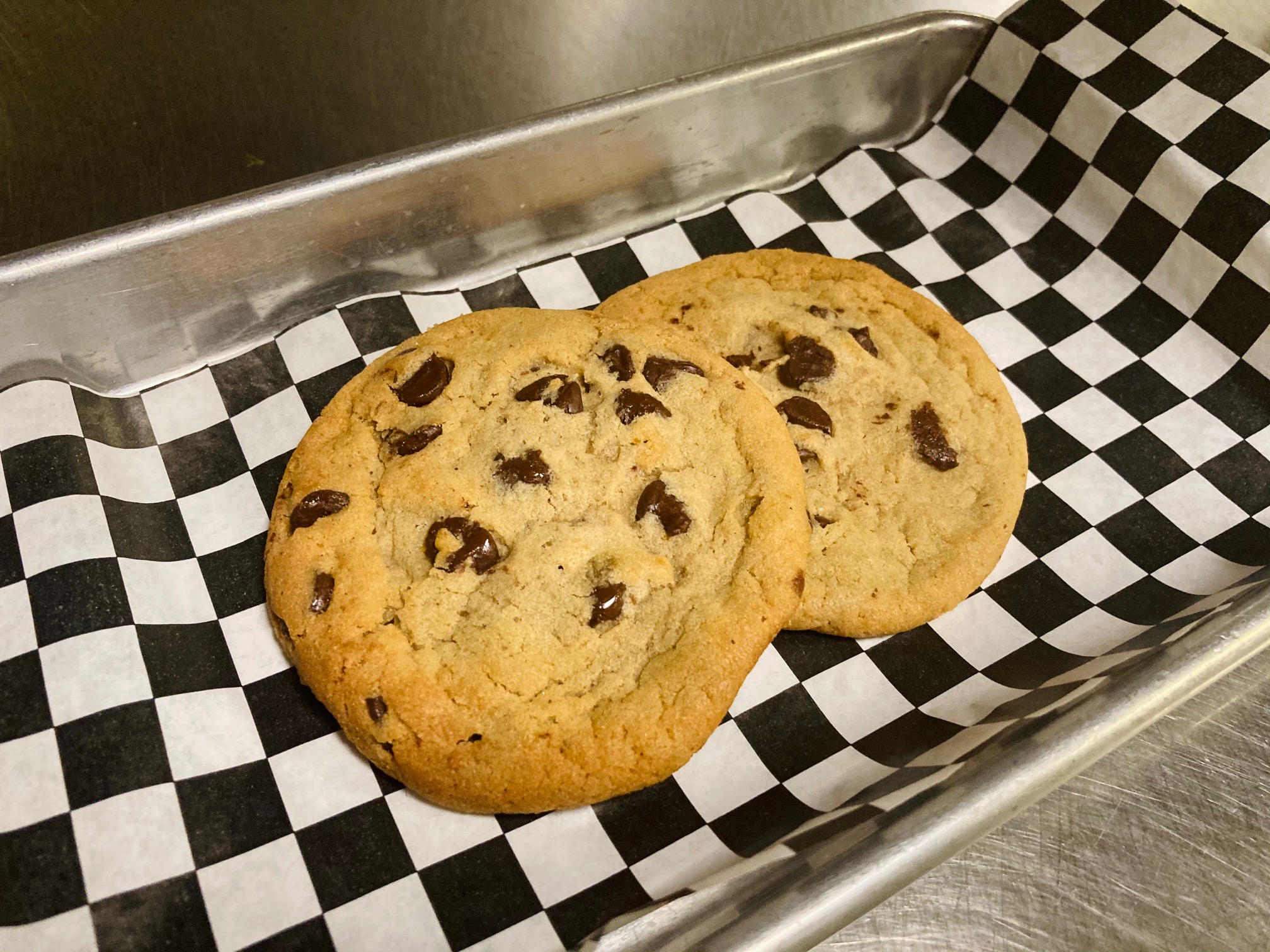 Order 2 Chocolate Chip Cookies food online from Saints Pub + Patio store, Independence on bringmethat.com