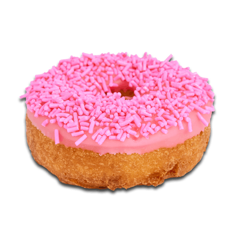 Order Pink Sprinkles Iced Cake food online from Randy Donuts store, Santa Monica on bringmethat.com