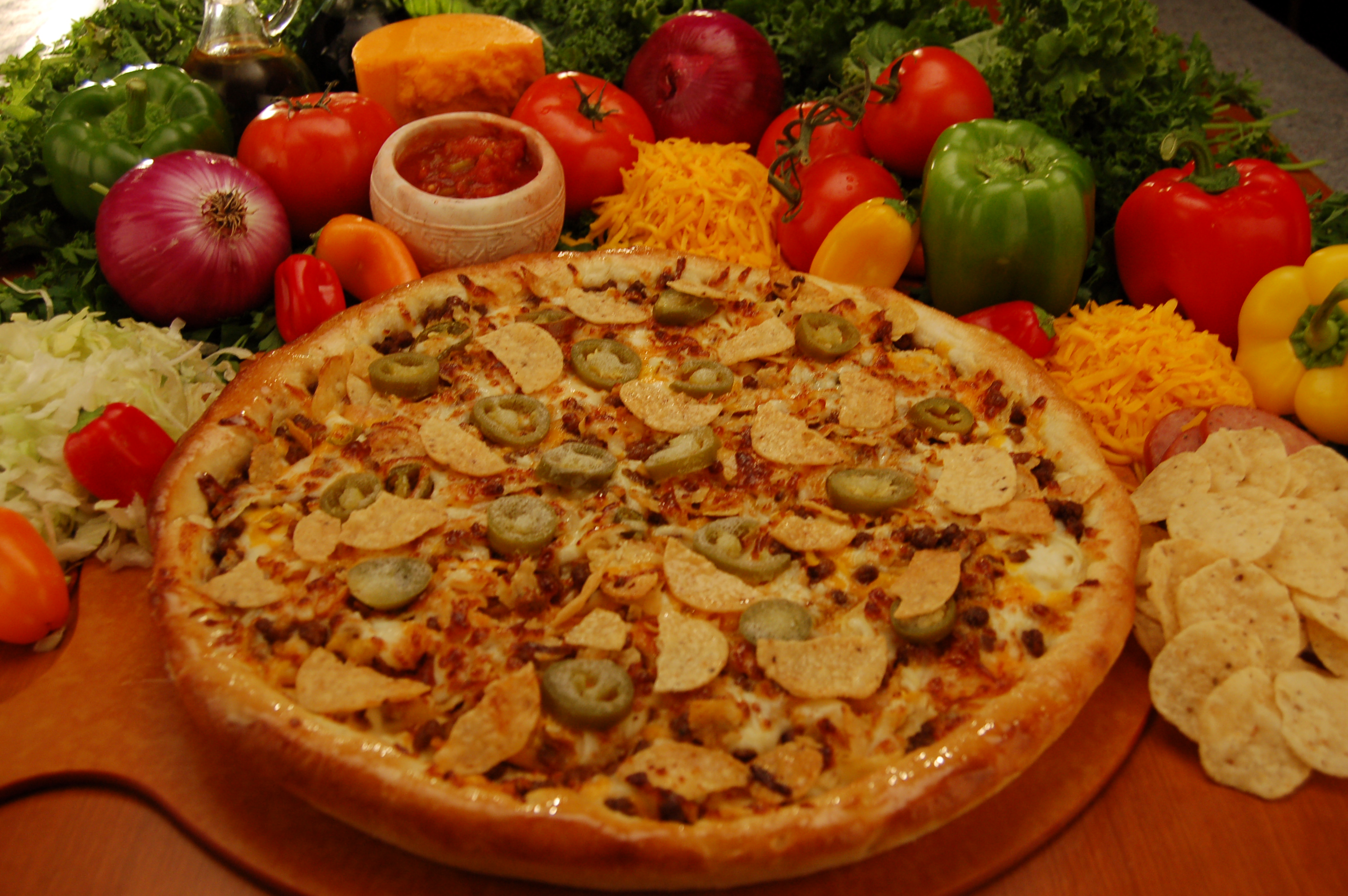 Order Taco Pizza food online from Cheezie Pizza store, Wichita on bringmethat.com