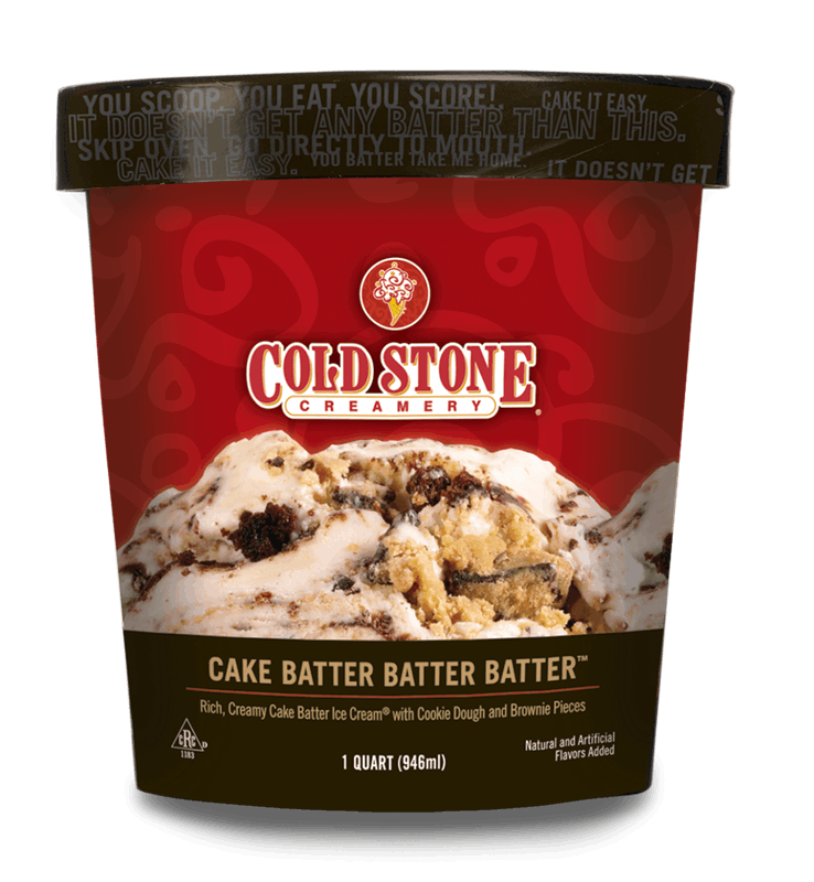 Order Cake Batter Batter Batter™ Pre-packed Quart food online from Cold Stone Creamery store, Daly City on bringmethat.com