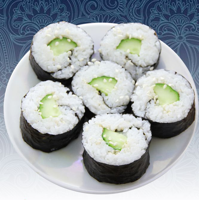 Order Cucumber Veggie Roll food online from Akira Sushi store, Clackamas on bringmethat.com