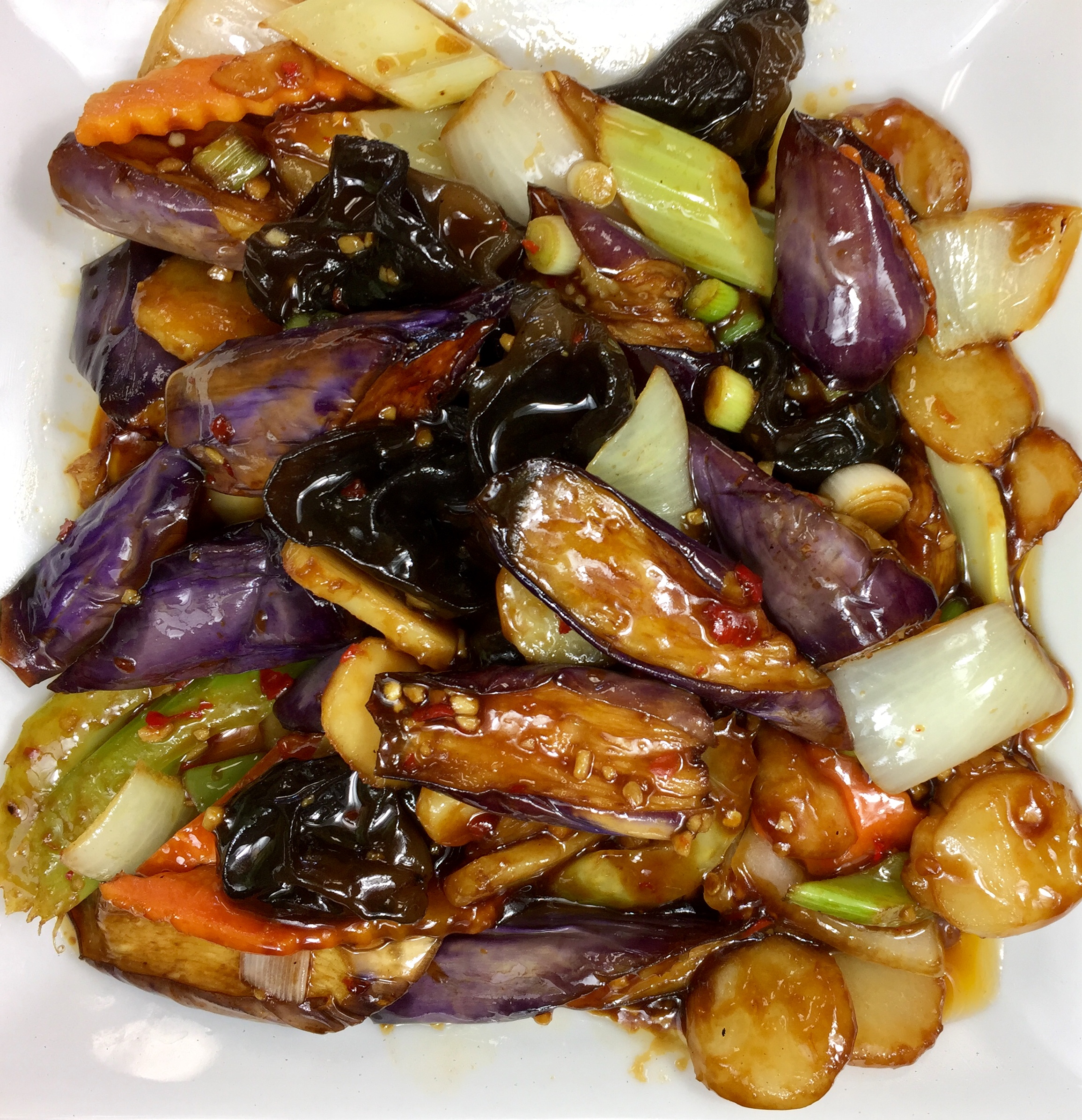 Order 93. Szechuan Eggplant food online from Go Get em Chinese store, Rancho Cucamonga on bringmethat.com