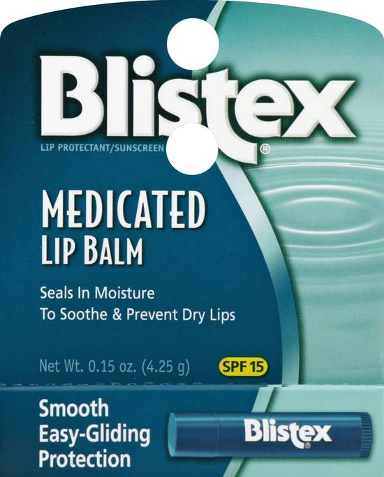 Order Blistex Medicated Lip Balm SPF 15 (0.15 oz) food online from Rite Aid store, Bryan on bringmethat.com