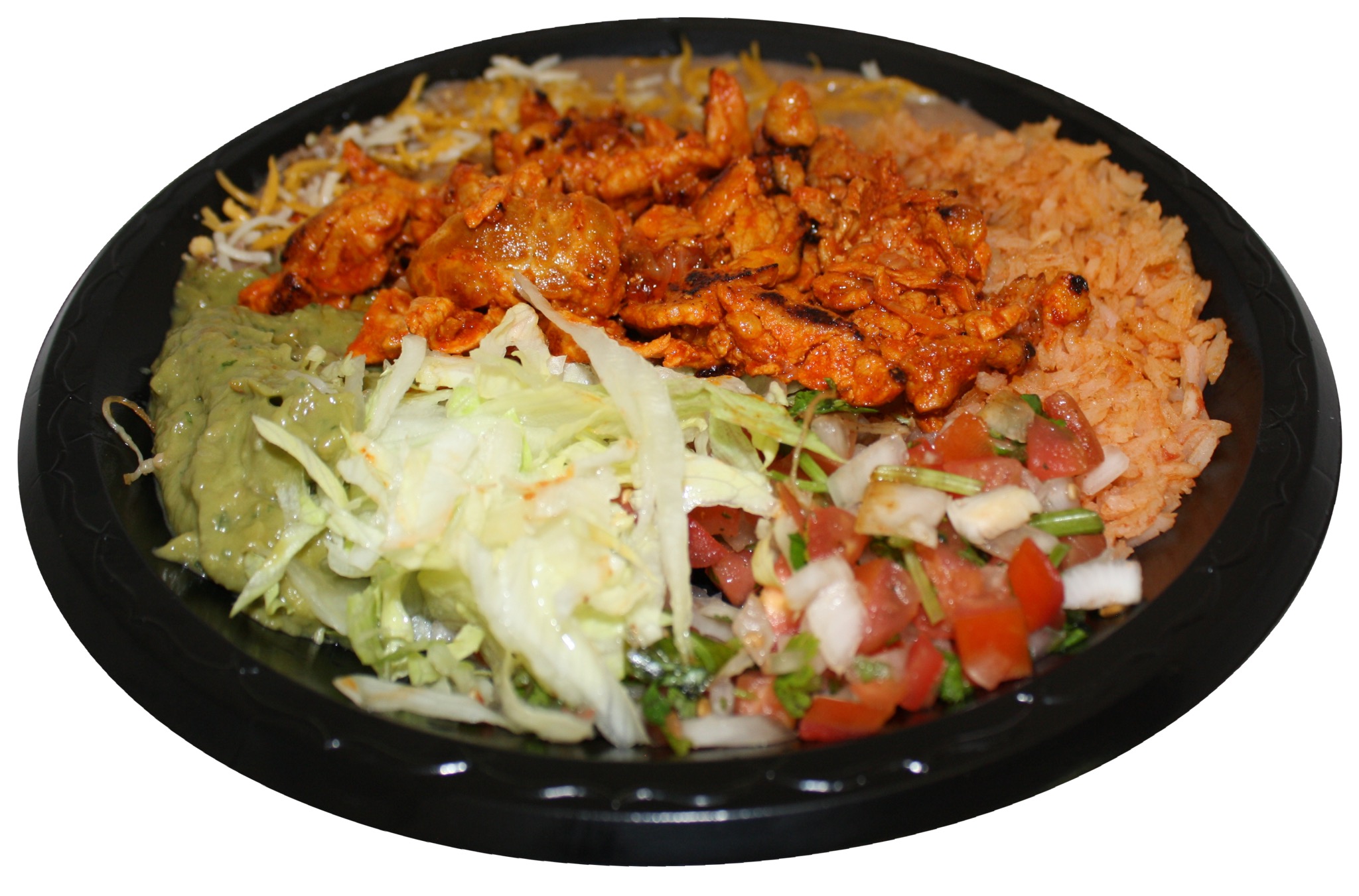Order 20. Adobada Pastor Combination Plate food online from Mi Rico Burrito store, Midvale on bringmethat.com