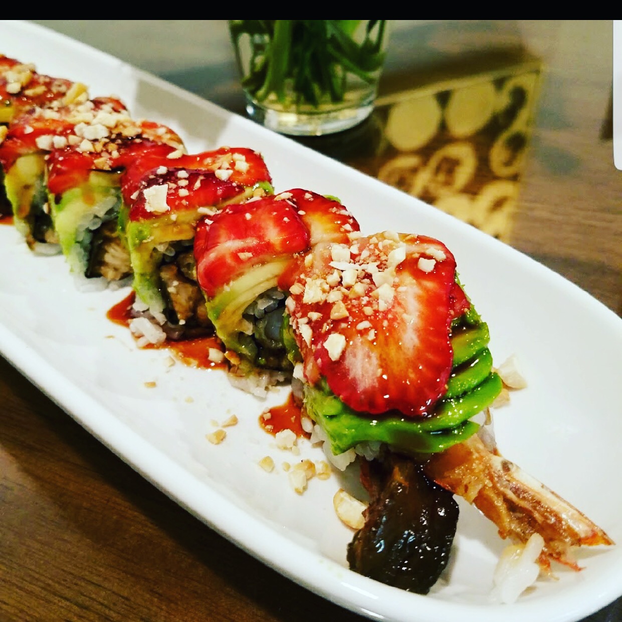 Order Red Dragon Roll  food online from Rice And Curry store, Ambler on bringmethat.com