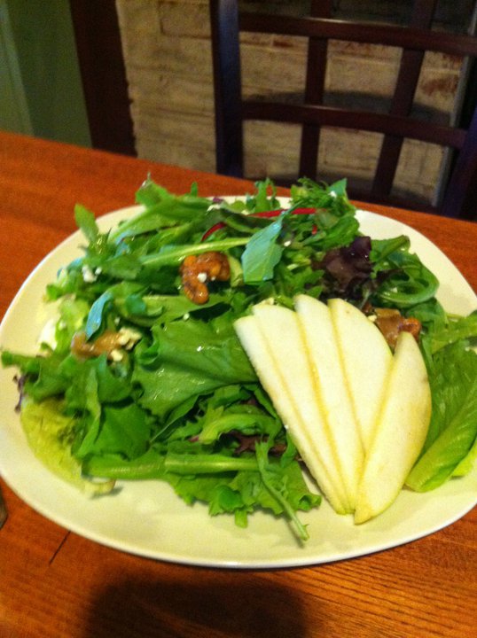 Order Tangy Pear Gorgonzola Salad food online from Hot Heaven Pizzeria store, Avon on bringmethat.com