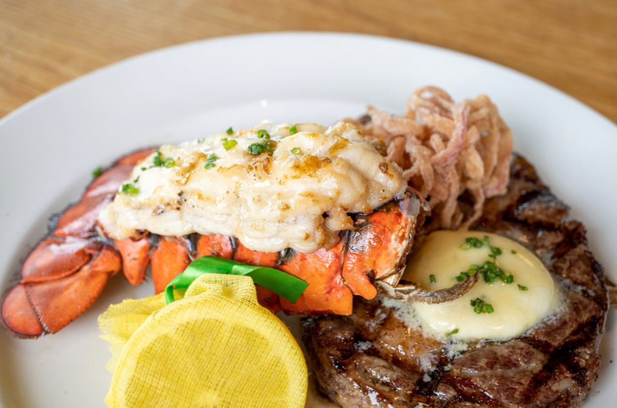 Order 6 oz. Lobster Tail and 7oz Kobe New York Steak   food online from Moonraker Mobile store, Pacifica on bringmethat.com