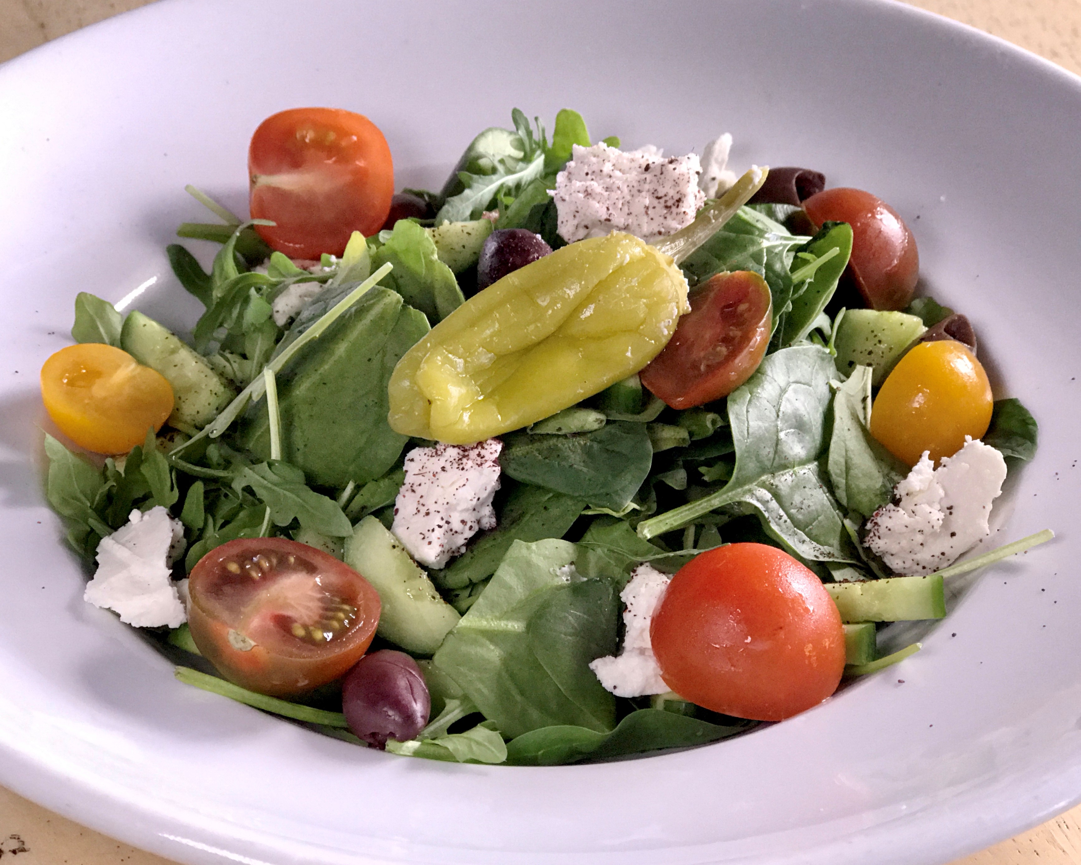 Order Greek Salad food online from Bluesalt Fish Grill store, Redondo Beach on bringmethat.com