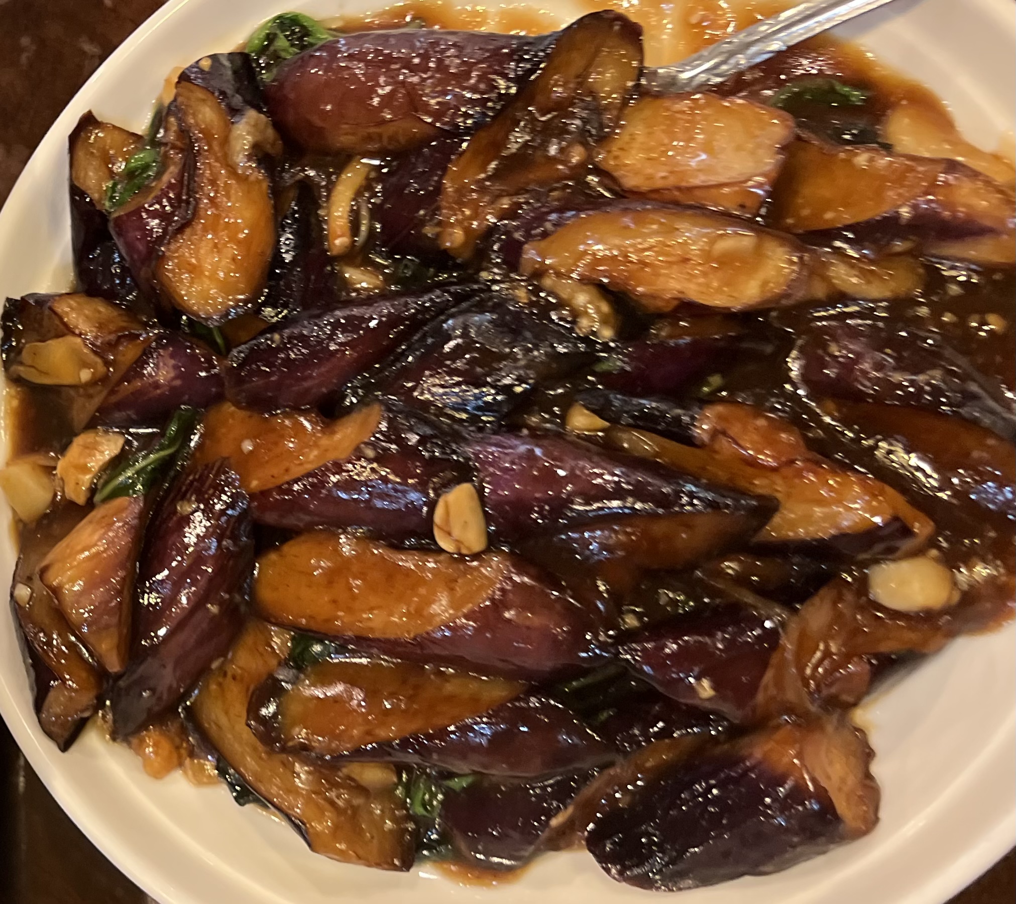 Order Eggplant with Spicy Garlic Sauce food online from Queen House store, Mountain View on bringmethat.com