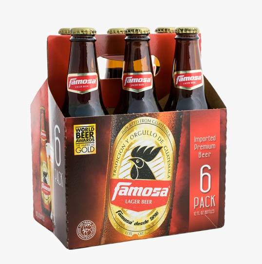 Order Famosa - Lager Beer (6 pack bottles) food online from Windy City Liquor Market store, El Cajon on bringmethat.com