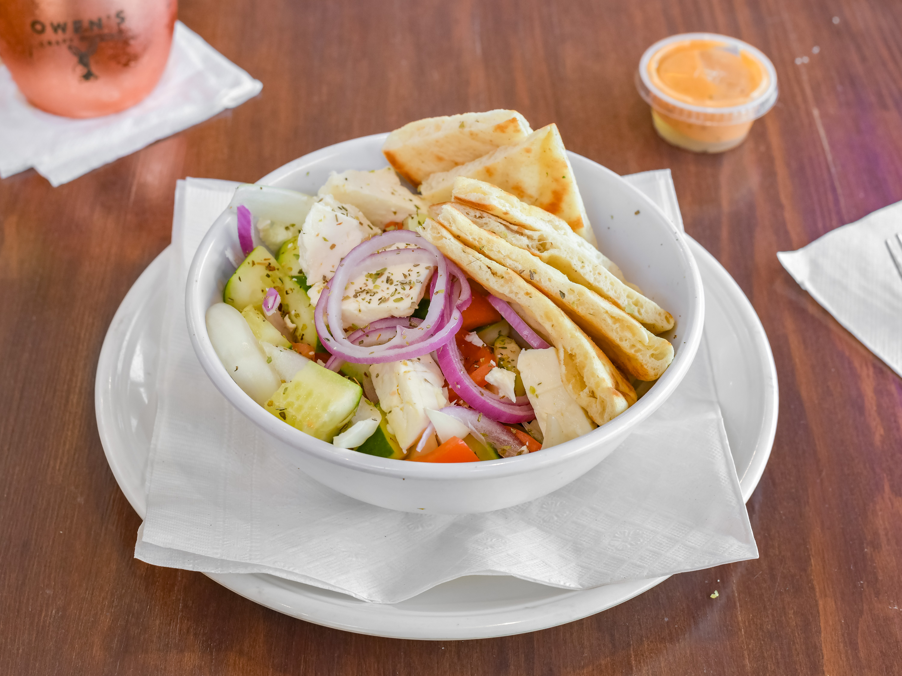Order Village Greek Salad food online from Gyro City store, Roswell on bringmethat.com