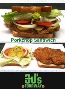 Order Pork Chop Sandwich food online from 3 J Fourway store, Natchitoches on bringmethat.com