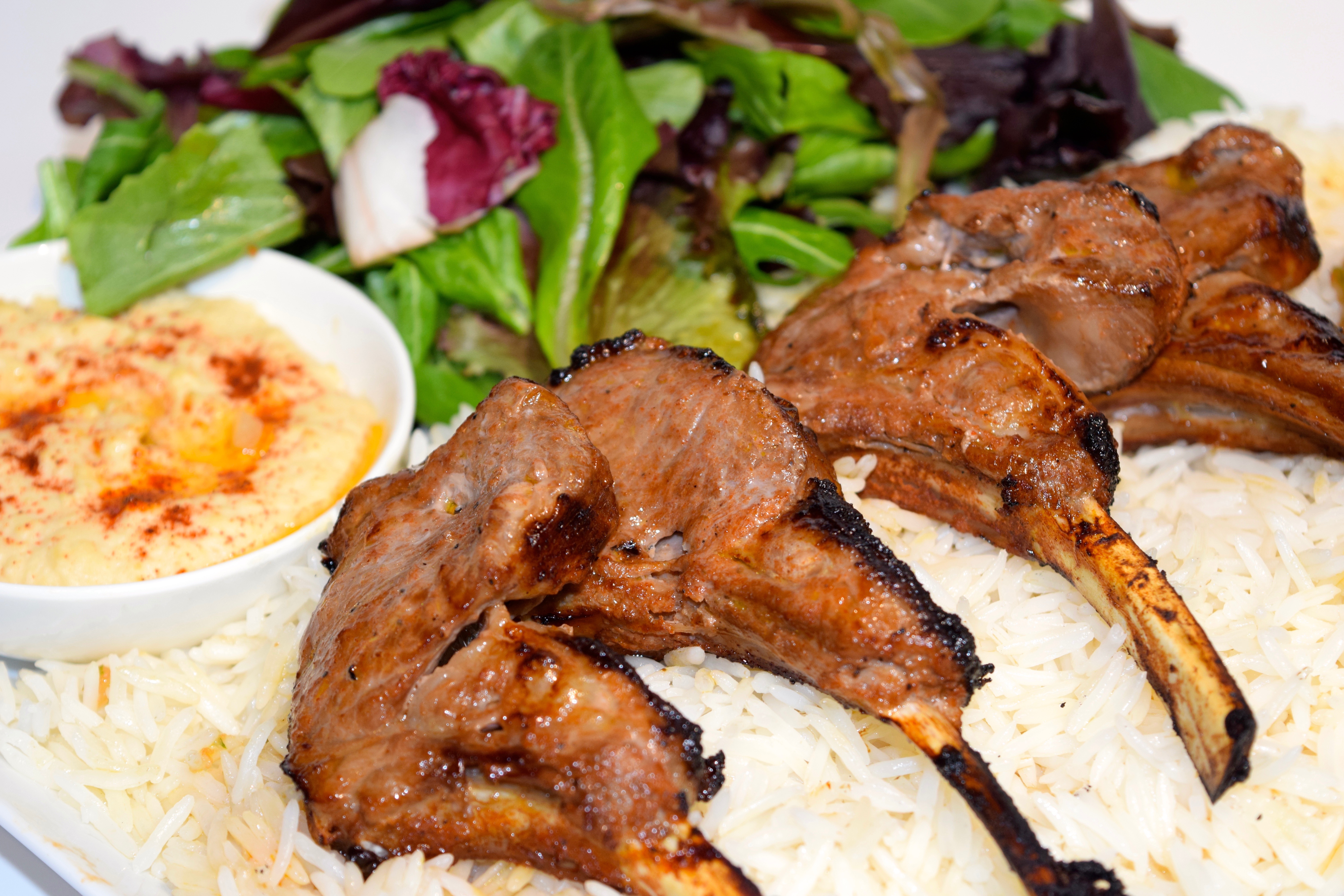 Order Lamb Chop Plate food online from Kebab Daddy store, Montrose on bringmethat.com