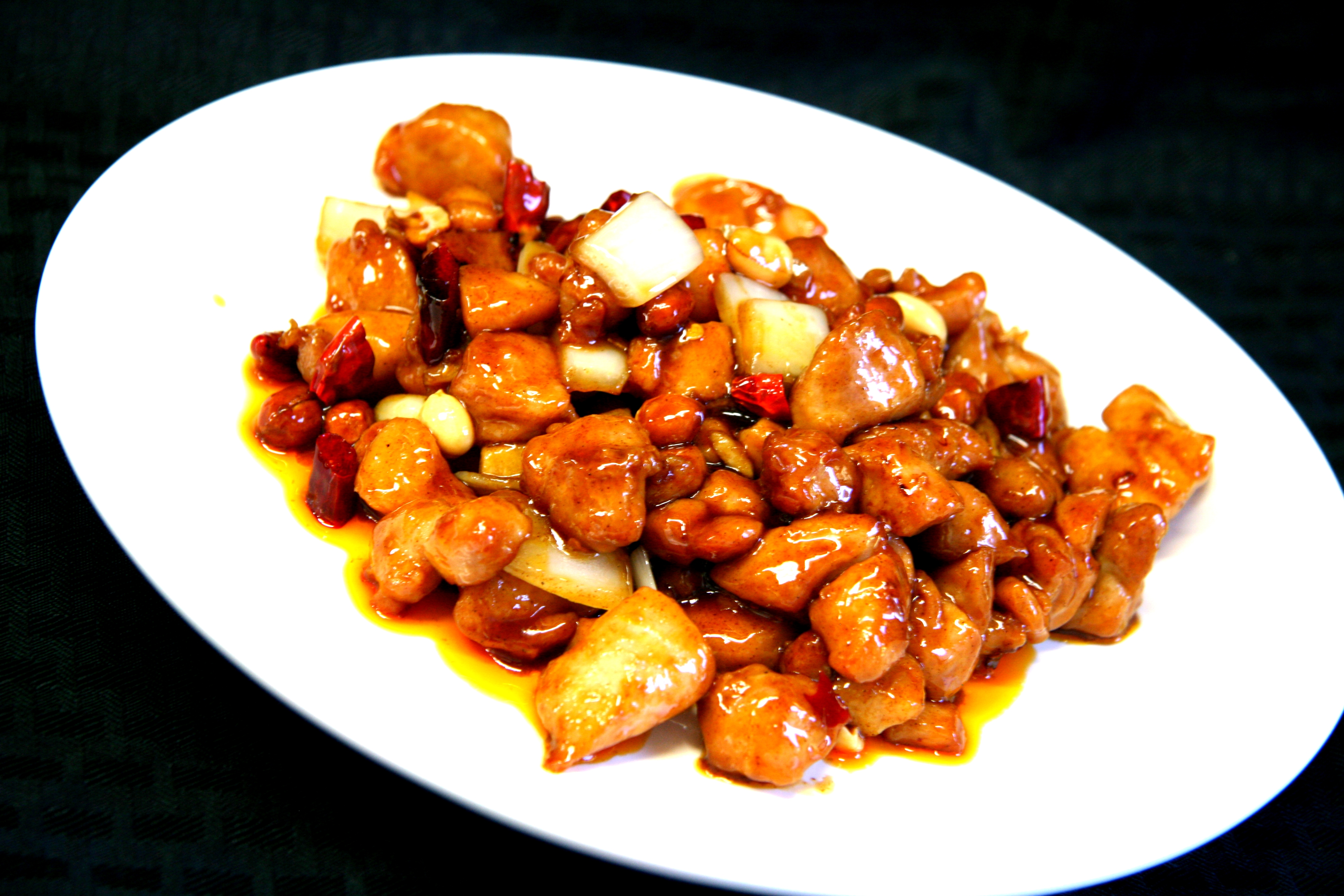 Order C12. Kung Pao Chicken food online from Fantasy Chinese Cuisine store, Norman on bringmethat.com