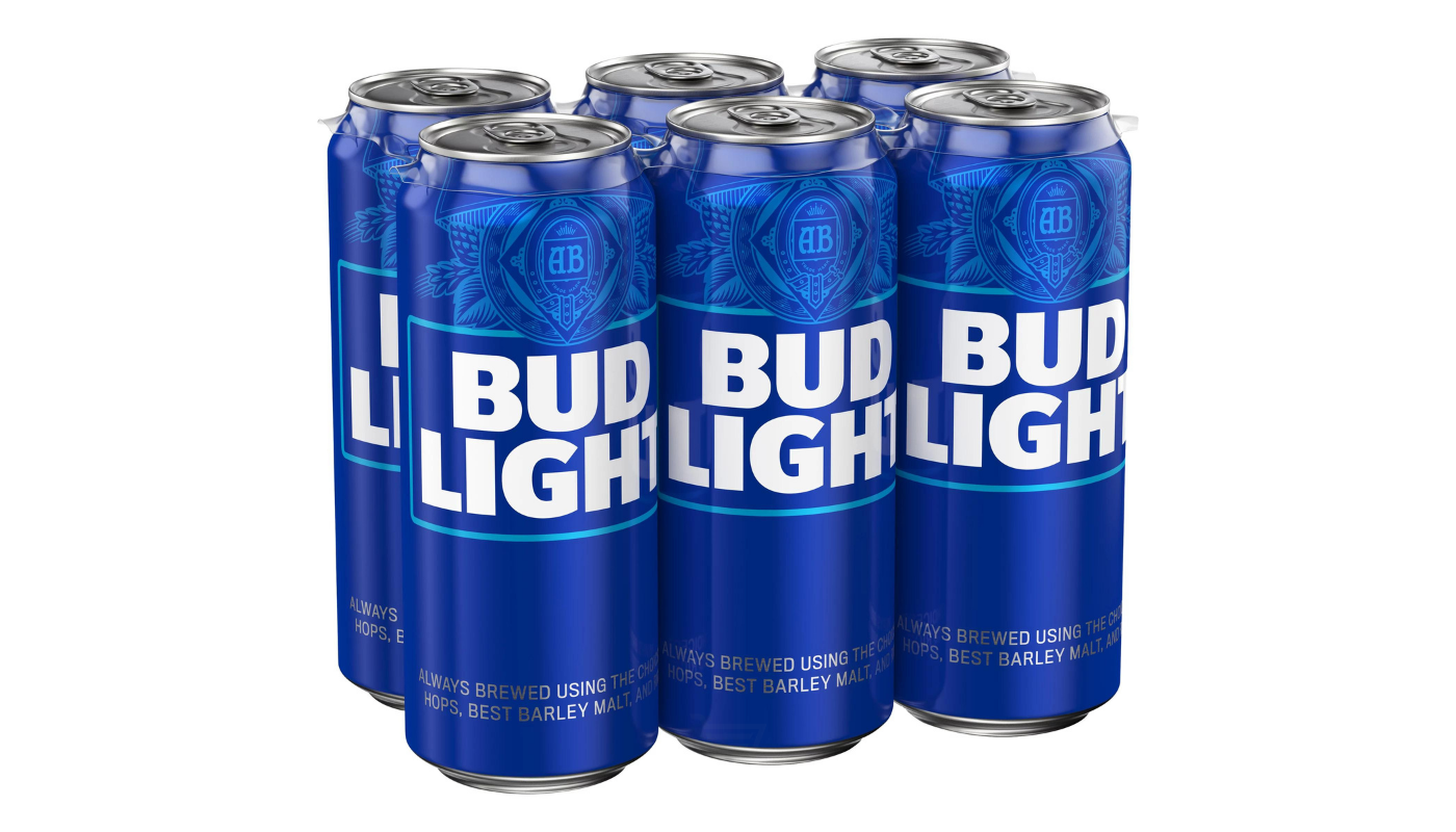 Order Bud Light 6 Pack 16oz Cans food online from Golden Rule Liquor store, West Hollywood on bringmethat.com