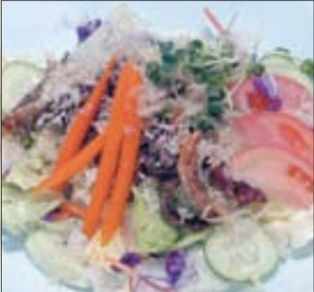 Order 2. Salmon Skin Salad food online from Ami Sushi store, Santa Ana on bringmethat.com