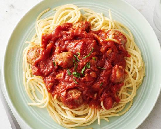 Order Chicken and Sausage Spaghetti food online from Marie Kitchen store, New Orleans on bringmethat.com
