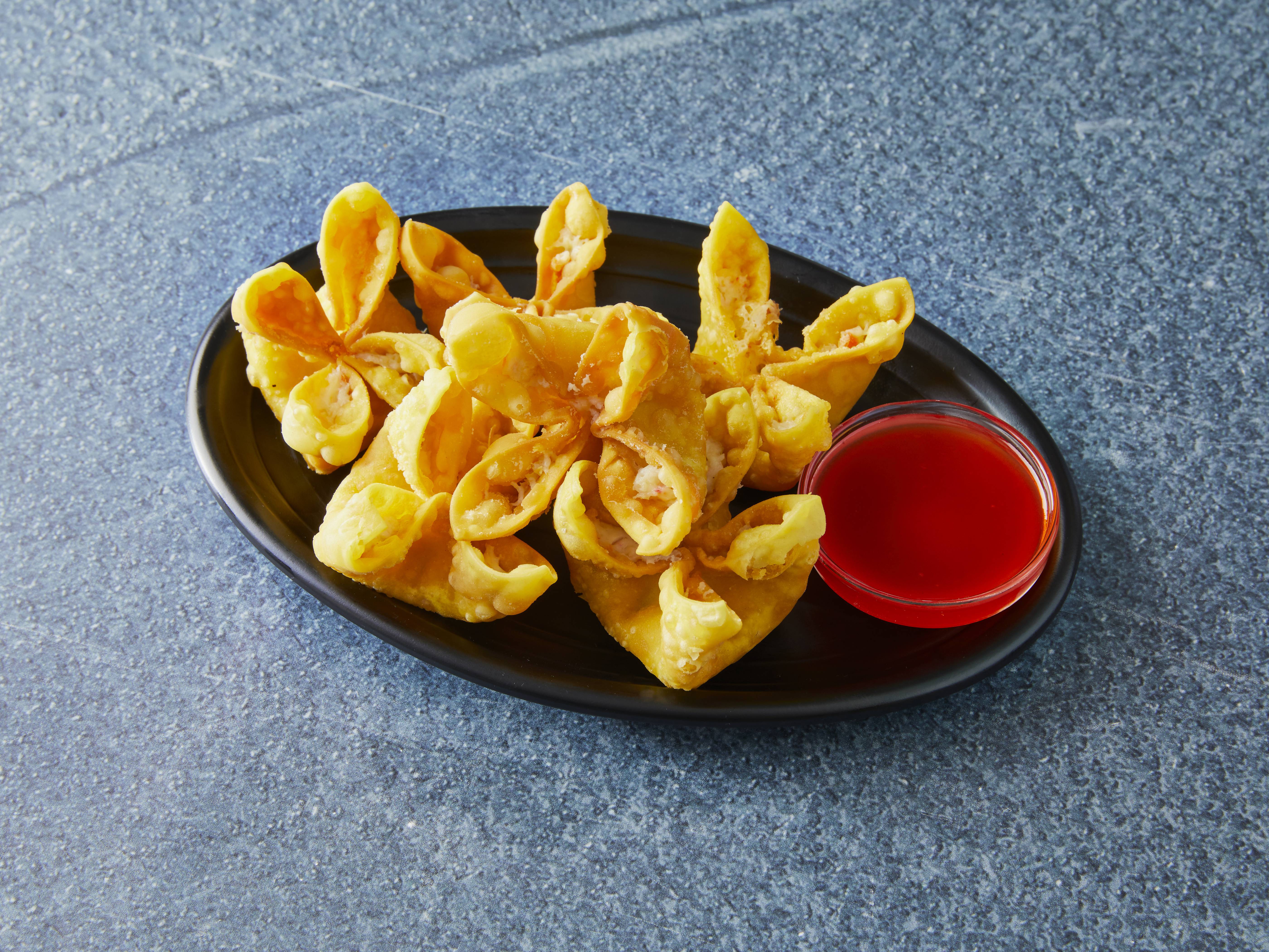 Order 9. Fried Crab Rangoon food online from China Lucky Star store, Dearborn Heights on bringmethat.com