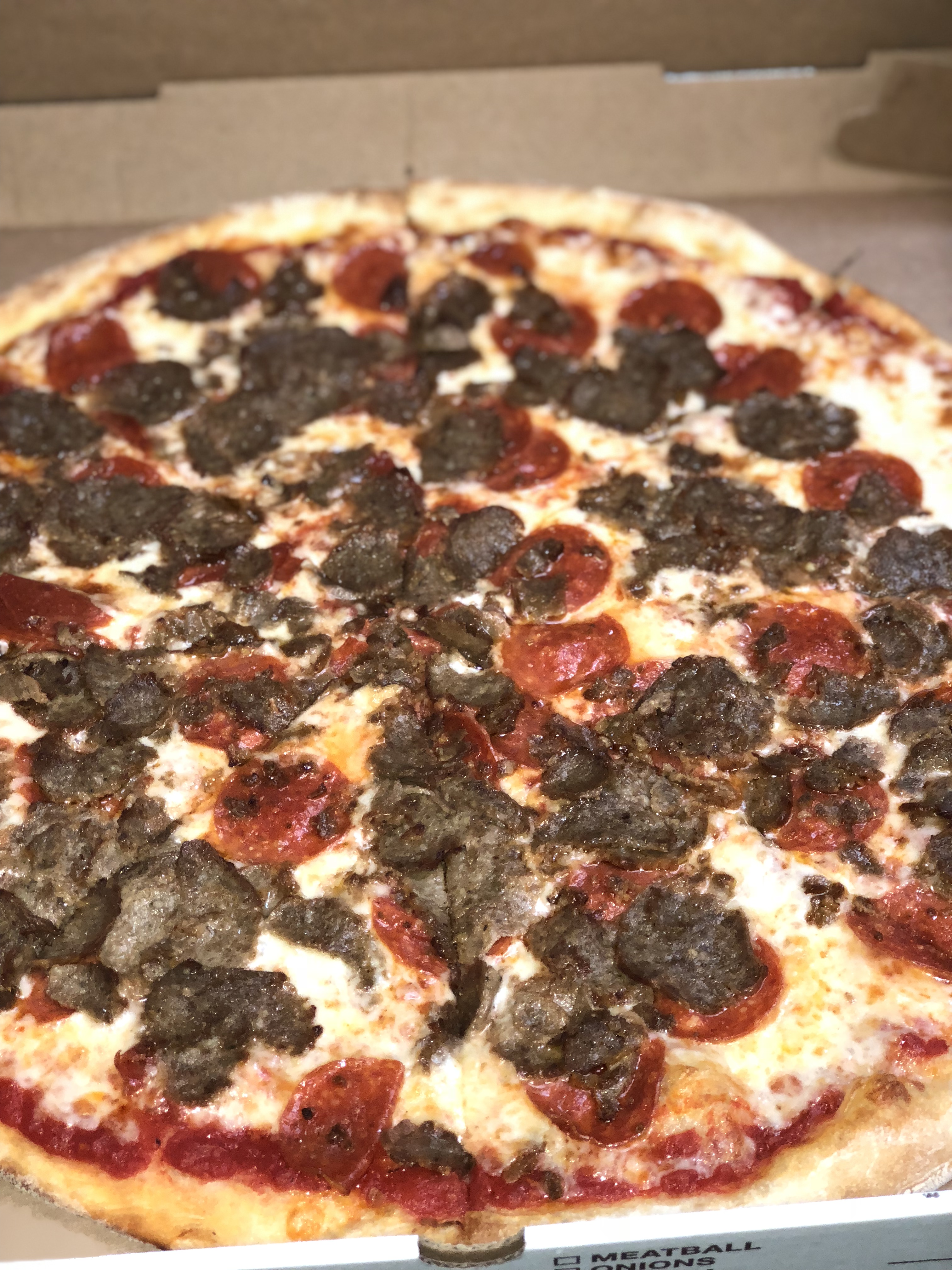 Order Meat Lovers Pizza food online from Lyndhurst Pizza and Restaurant store, Lyndhurst on bringmethat.com