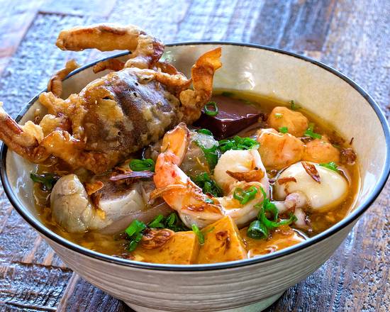 Order House Special softshell crab Udon Noodle S-BC Đặc Biệt food online from Banh Canh Tom Cua store, Houston on bringmethat.com