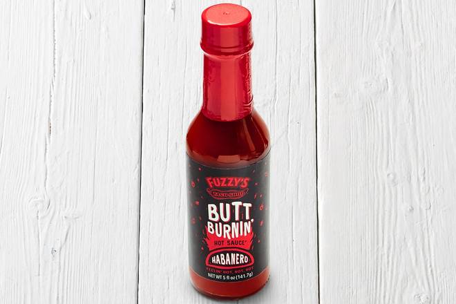 Order Butt Burnin' Hot Sauce Habanero Bottle (5 oz) food online from Fuzzy's Taco Shop store, Royse City on bringmethat.com