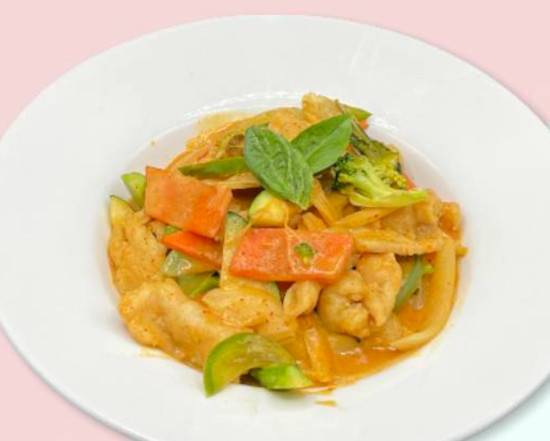 Order Panang Curry food online from Green Basil Asian Fusion Restaurant store, Lilburn on bringmethat.com