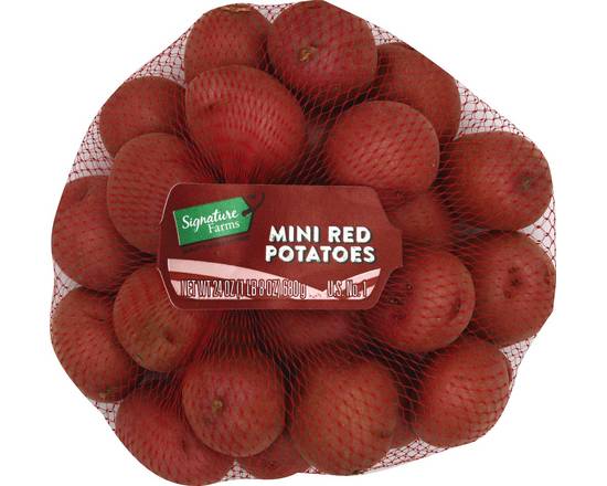 Order Signature Farms · Mini Red Potatoes (24 oz) food online from Albertsons Express store, Fort Worth on bringmethat.com