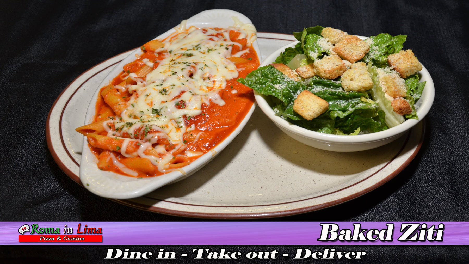 Order Baked Ziti - Pasta food online from Roma In Lima Pizza & Cuisine store, Immokalee on bringmethat.com