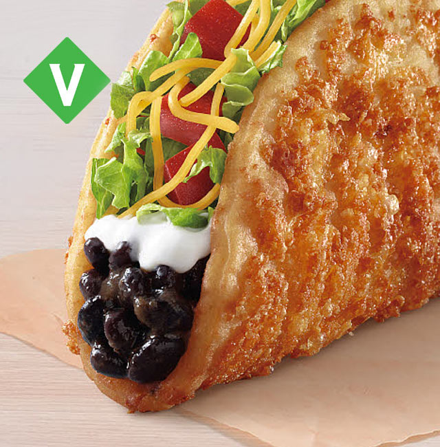 Order Black Bean Toasted Cheddar Chalupa food online from Taco Bell store, Toledo on bringmethat.com