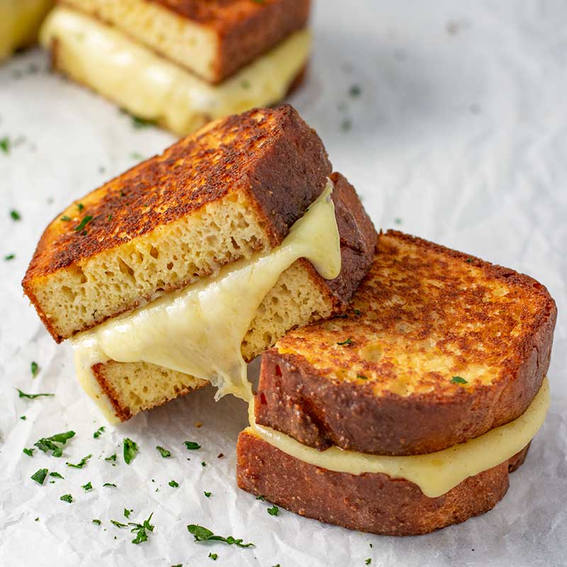 Order Sandwich Bread with Melted Cheese food online from Cafe Valencia store, San Francisco on bringmethat.com