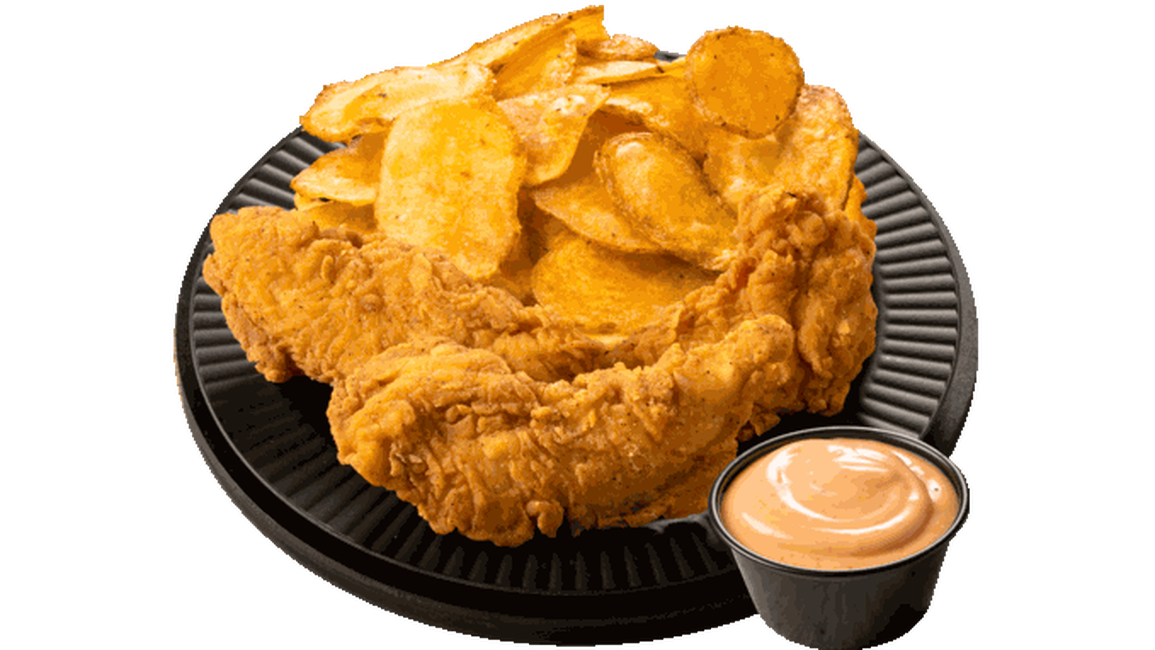Order 3 Pc Tenders Dinner food online from Pizza Ranch store, Lincoln on bringmethat.com