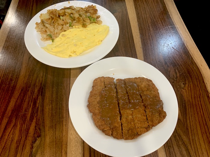 Order 3 Eggs Any Style with Country-Fried Steak food online from Silver Spoon Diner store, Queens on bringmethat.com