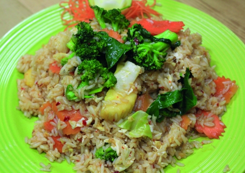Order Vegetable Pineapple Fried Rice food online from Thai north catering store, Brighton on bringmethat.com