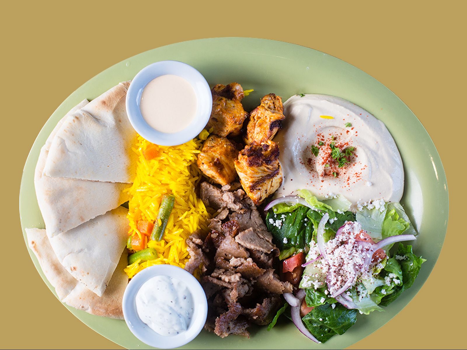 Order Combo Plate food online from Micheline's Pita House store, La Jolla on bringmethat.com
