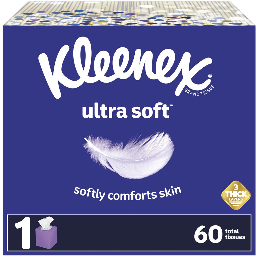 Order Kleenex Ultra Soft Facial Tissue - 3-Ply, 60 ct food online from Bartell store, Edmonds on bringmethat.com