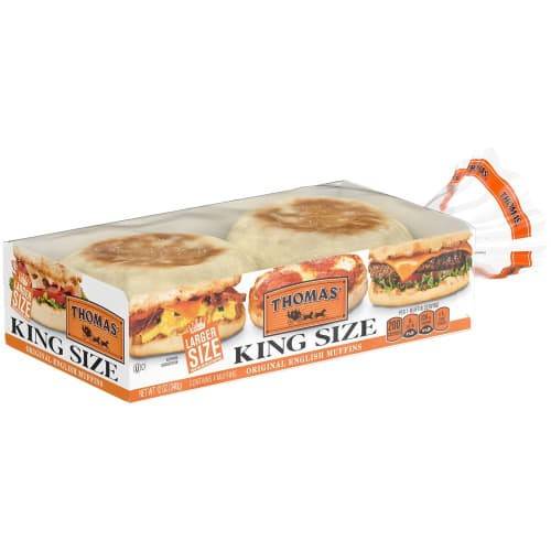 Order Thomas' · King Size Original English Muffins (4 ct) food online from Safeway store, Rehoboth Beach on bringmethat.com