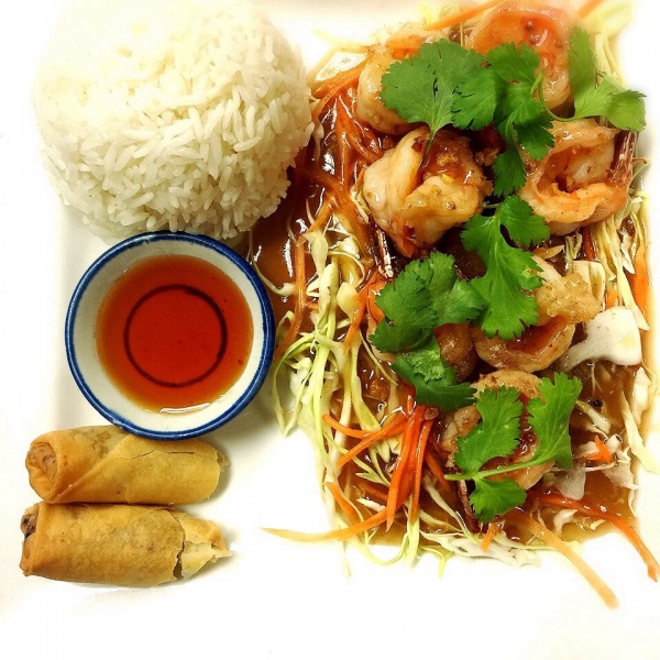 Order Garlic & Pepper Shrimp Combo food online from Pad Thai Restaurant store, Santa Ana on bringmethat.com