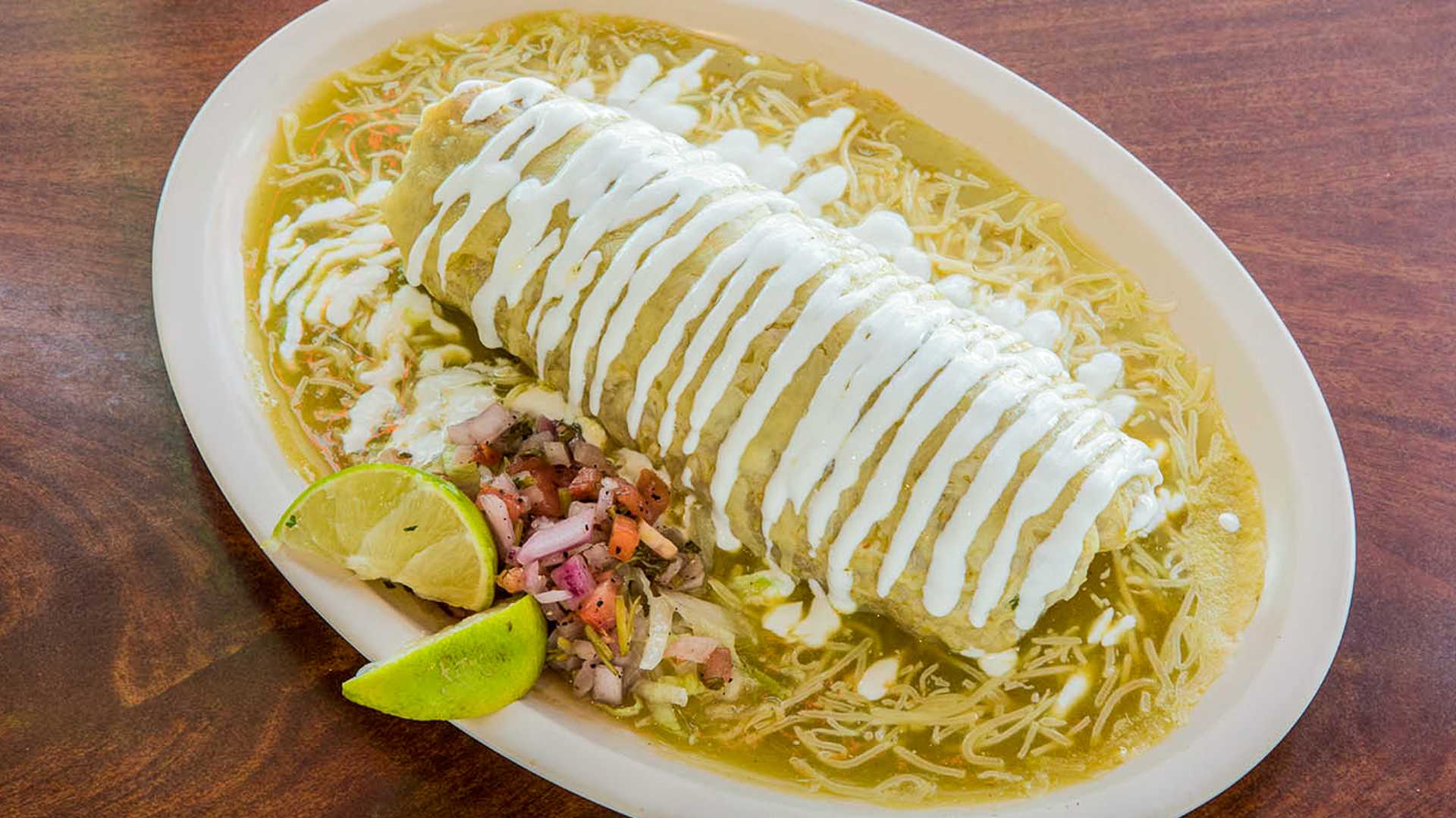 Order Wet Burrito food online from Tacos More store, Mira Loma on bringmethat.com