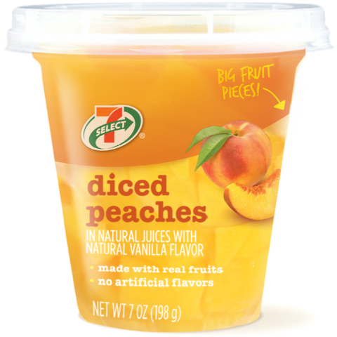 Order 7-Select Diced Peaches in Vanilla food online from 7-Eleven store, San Juan Capistrano on bringmethat.com