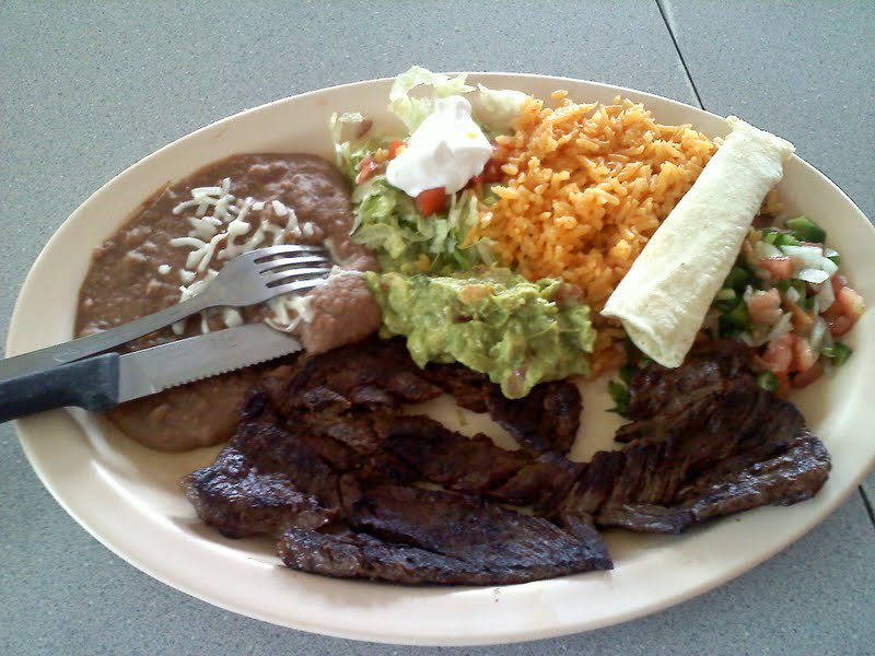 Order Mexican Pepper Steak Plate food online from Taco & Burrito Express store, Mundelein on bringmethat.com