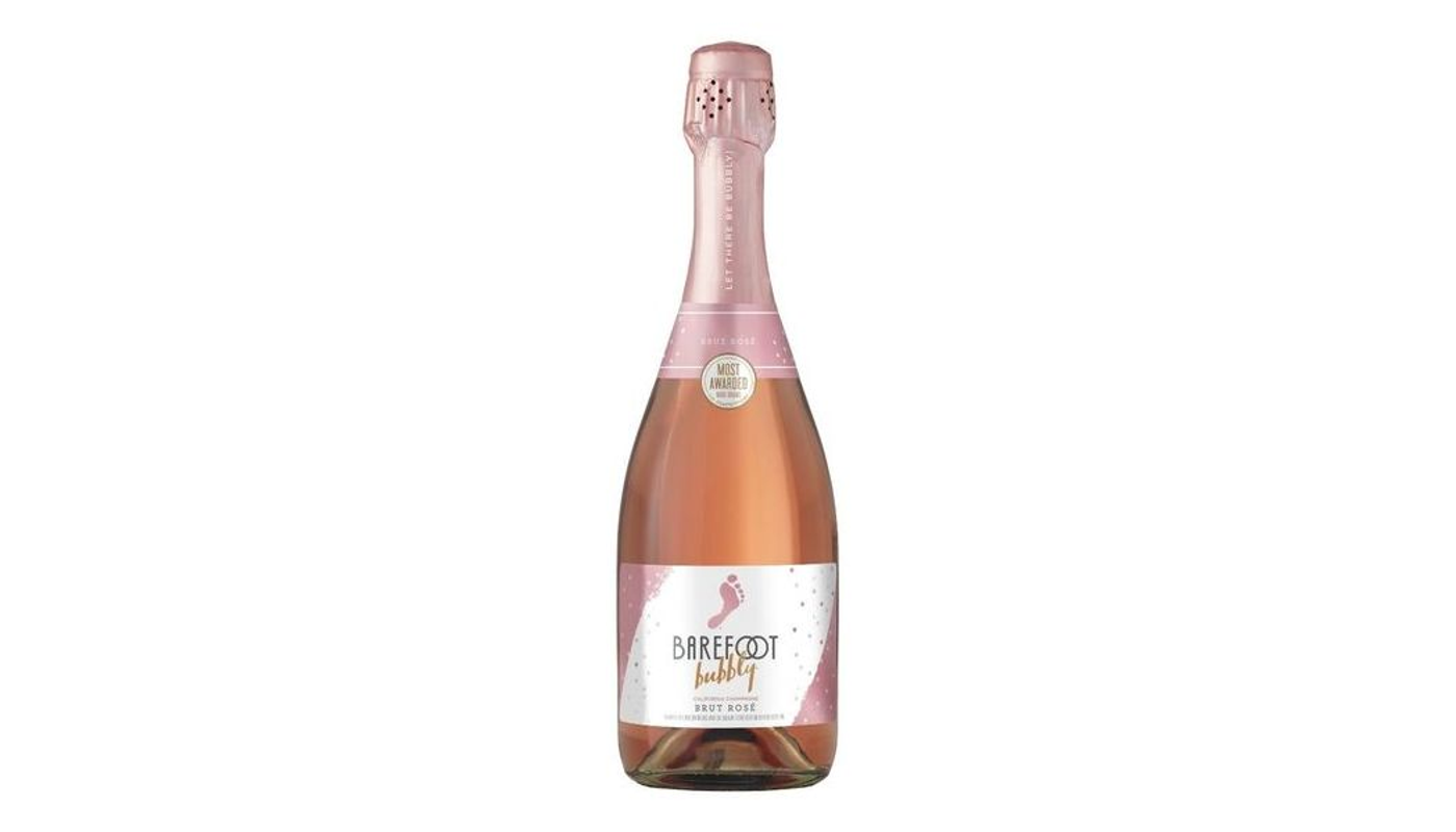 Order Barefoot Bubbly Brut Rose Champagne Blend Sparkling Wine 750mL food online from Village Commons Liquor store, Camarillo on bringmethat.com