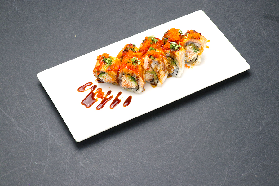 Order Baked Salmon Roll food online from Hikari Sushi & Grill store, Frisco on bringmethat.com