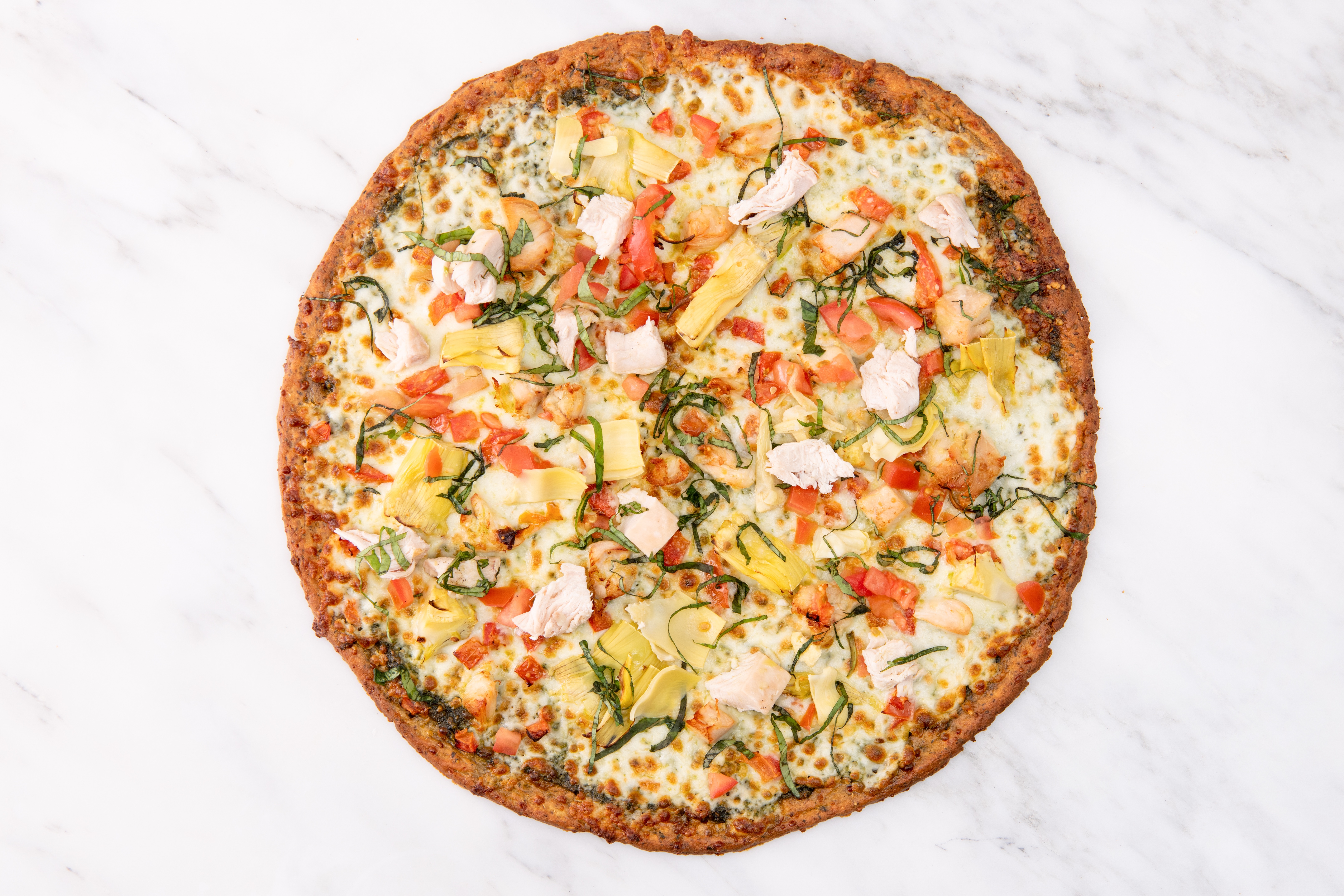 Order Gluten-Free Pesto Pizza food online from F#Ck Carbs store, Houston on bringmethat.com