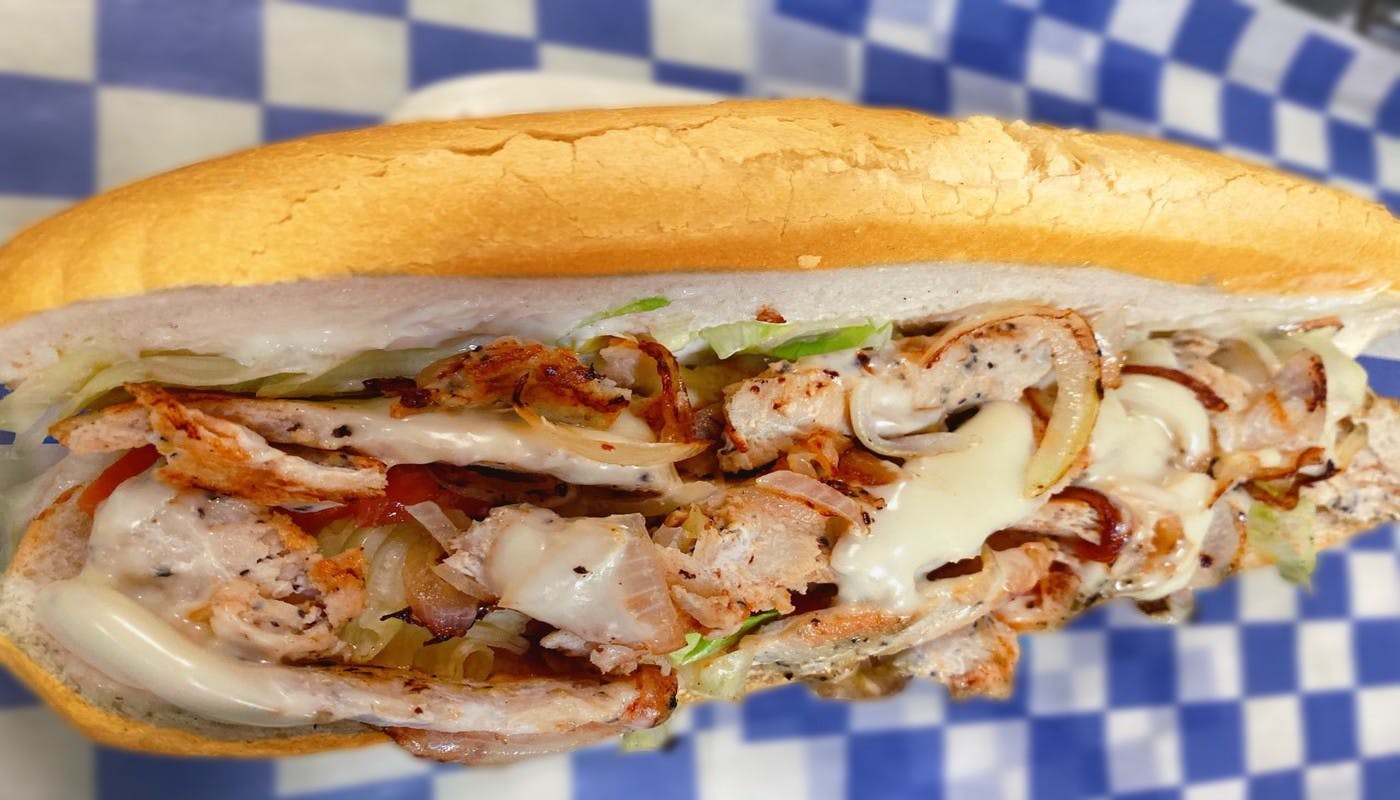 Order Grilled Chicken Sub - Small 8" food online from Village Pizza & Seafood store, Texas City on bringmethat.com