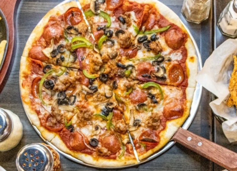 Order The Supreme Pizza - Small food online from 414 Pub Pizza & Karaoke store, Mesa on bringmethat.com