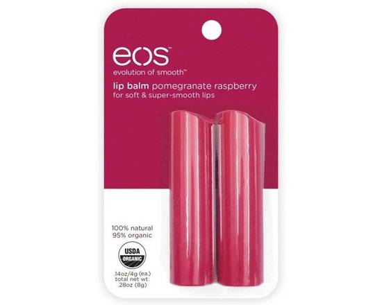 Order Eos Lip Balm Stick - Pomegranate Raspberry - 2 Pack  food online from East Cooper Family Pharmacy store, Mt Pleasant on bringmethat.com