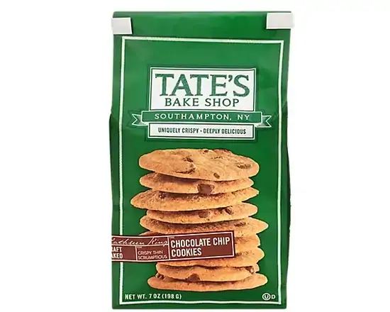 Order Tate's Chocolate Chip Cookies  7 oz bag food online from Van Ness Liquors store, San Francisco on bringmethat.com