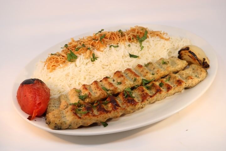 Order Chicken Kebab Platter  food online from Spice And Fire Grill store, Morton Grove on bringmethat.com