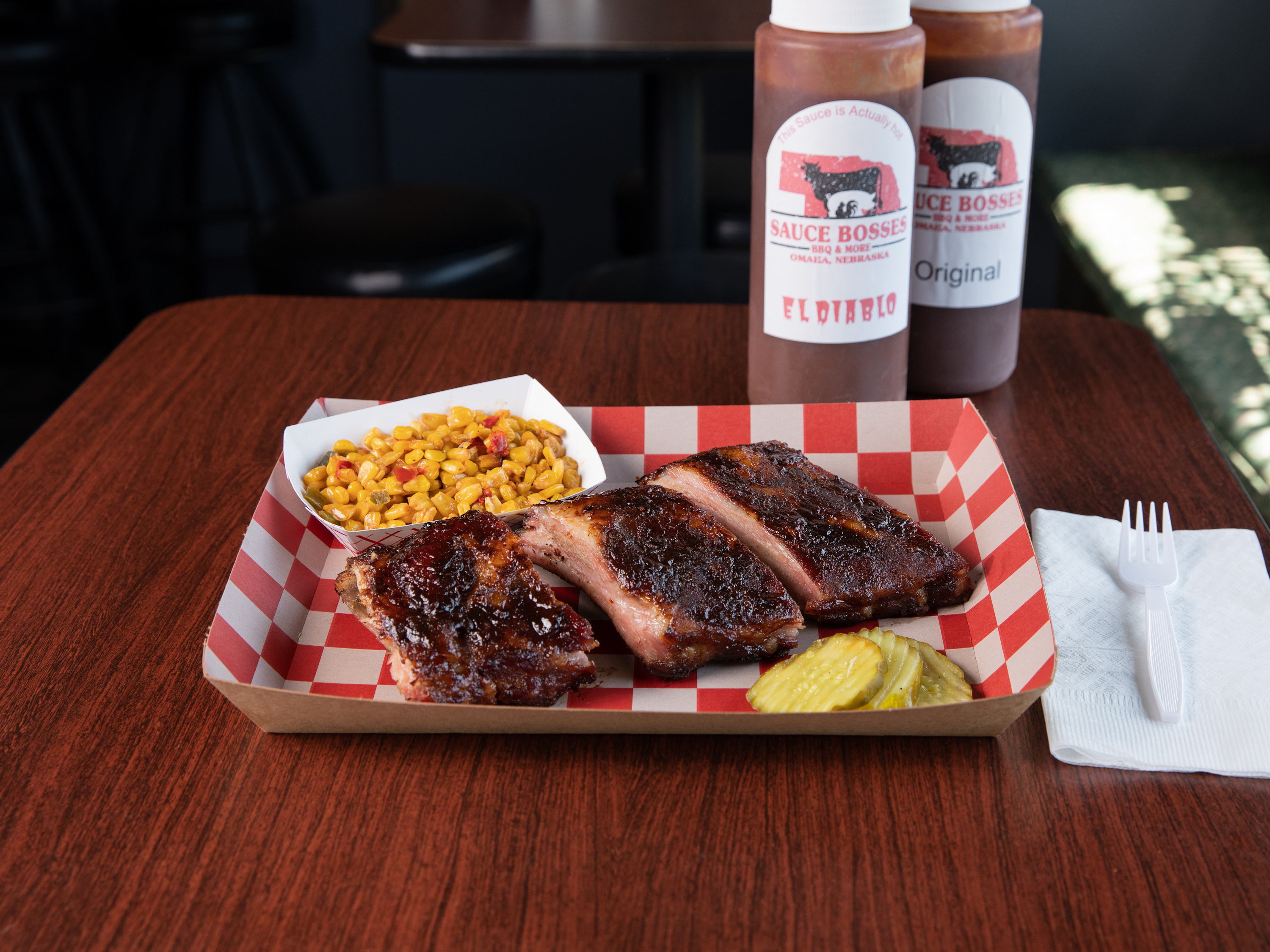 Order 1/2 Rack St. Louis Ribs food online from Sauce Bosses Bbq store, Omaha on bringmethat.com